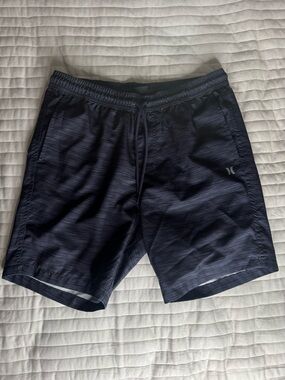 Hurley Men's Dark Navy Athletic Drawstring Shorts